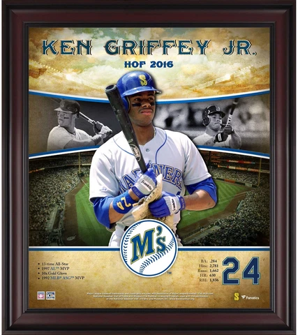 Ken Griffey Jr. Seattle Mariners Framed 15" x 17" Hall of Fame Career Profile Cover