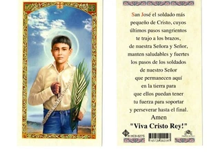Saint Jose Sanchez del Rio - Spanish - Paperstock Holy Card 627SNL - Picture 1 of 3
