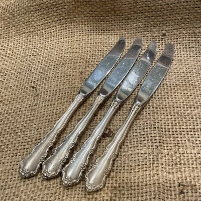 WALLACE Sterling Shenandoah CUCHILLOS DE MANTEQUILLA CUBIERTOS 4 artículos huecos 925 lote chatarra Foto 1 de 4