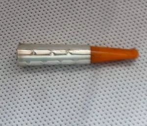 VINTAGE SILVER & AMBER CIGARETTE HOLDER ( 861 ) THV BHAM 1960 - Picture 1 of 2