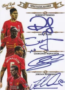 CARD LAB STUDIOS PIRATE LIVERPOOL CARD FIRMINO MANE HENDO AUTO NR MINT OR BETTER - Picture 1 of 2
