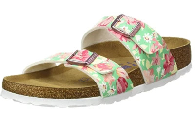 BIRKENSTOCK SYDNEY Flores Sobrenaturales Esmeralda PLANTILLA SUAVE EE. UU. 6 UE 37 Foto 1 de 4