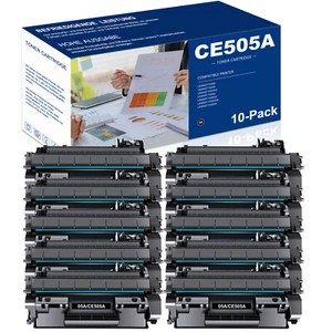 10PK CE505A Toner Cartridge for HP 05A Toner LaserJet P2035 P2035n P2055dn P2030 - Picture 1 of 8