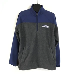 NFL Seattle Seahawks 1/4 Zip Pullover Fleece Jacket Men's Size Large Mock Neck - Picture 1 of 14