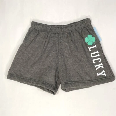 Pantalones Cortos Deportivos Modernos Lux Lucky Clover Gráficos Mujer Grande Polar Gris Oscuro Foto 1 de 4