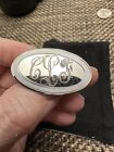 CLF Initial Pin Brooch Marked Anson Sterling Oval Shape Decorative Edges