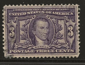 US Scott #325, Single 1904 Monroe 3c VF Used - Picture 1 of 1