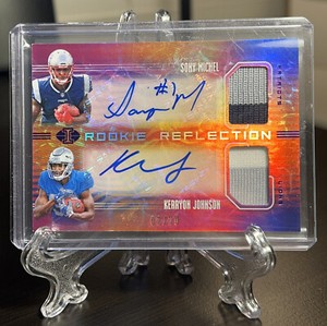 2018 Sony Michel & Kerryon Johnson 2/20 Rookie Patch Autograph (RPA) Panini