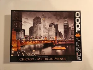 "CHICAGO" MICHIGAN AVENUE City Collection 1000 Piece Jigsaw Puzzle EuroGraphics  - Picture 1 of 6