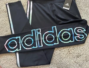 ADIDAS Aeroready Girls Athletic/Sport Full Length Pant Sz L/14 New/Tags - Picture 1 of 10