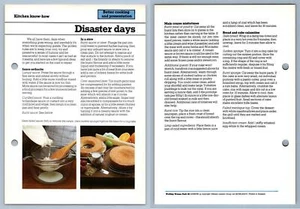 Disaster Days - Know-How - Working Woman's 1980s Recipe Card - Picture 1 of 1