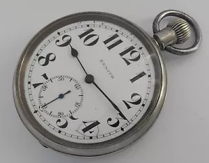 OROLOGIO ANTICO DA TASCA ZENITH DA UOMO SWISS MADE - Foto 1 di 4