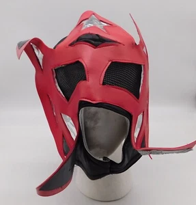 Schwarz Rot Erwachsene Wrestling Maske Wrestler WWE Lucha Libre AAA AEW WWE - Bild 1 von 4