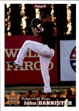 2008 Bakersfield Blaze Grandstand #1 John Bannister Tucson Arizona Baseball Card