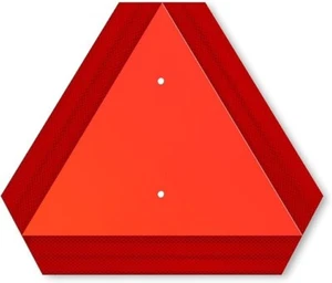 Slow Moving Vehicle Safety Sign,Slow Moving Vehicle Triangle Sign,Aluminum Grade - Picture 1 of 6