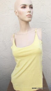 Cami 100% Pima Cotton Light Yellow Large Adjustable Straps Adam Lippes $38 - Picture 1 of 3