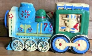 Boudoir Pets Train Engine Locomotive Ceramic Bank Vintage 1968 New Stopper - Picture 1 of 9