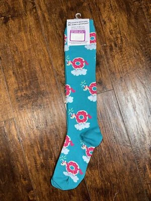 Sock It To Me Knee High Socks Women Unicorn Donut New novelty gift Foodie Kawaii - Image 1 of 3
