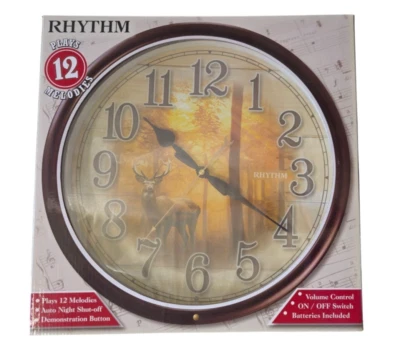 Rhythm 14" Melody Wall Clock - Image 1 of 4