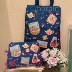 Kiki's Delivery Service Souvenir Gusseted Canvas Dark Blue Tote Bag Pouch Studio - Picture 1 of 9