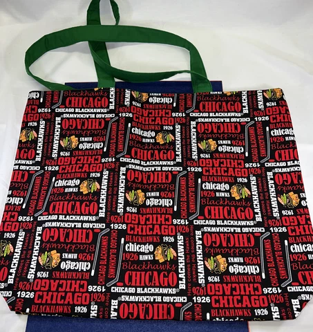 Chicago Blackhawks Tote Bag Handmade Tote Bag NHL League Chicago hockey Team Cover