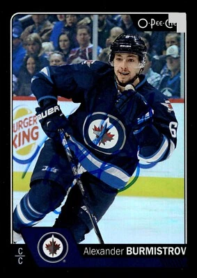 Alexander Burmistrov - Signed 2016-17 O-Pee-Chee Black Rainbow /100 Card #388 - Image 1 of 2