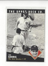 1994 Upper Deck All-Time Heroes #40 Lou Gehrig Yankees