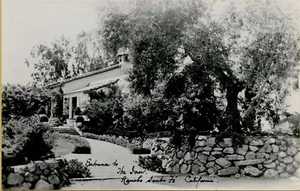 Entrance to The Inn Rancho Santa Fe California CA RPPC Real Photo Postcard B28 - Picture 1 of 2