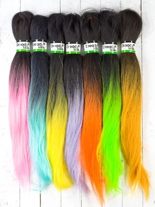 DreadLab - Trenza Preestirada Cabello Ombre Dos Tonos (26"/ 65 cm) Múltiples Colores - Imagen 1 de 54