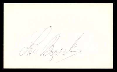 Lou Brock Index Card Auto Autograph *2 JSA - Image 1 of 2