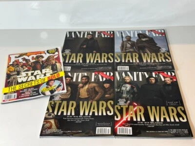 Set of 5 -  4 Vanity Fair Magazines Summer 2017 Star Wars 40th  - 1 People 2018 - Image 1 of 4