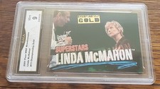 GMA 9 2001 LINDA MCMAHON WWF FLEER WRESTLEMANIA CHAMPIONSHIP GOLD RC #11