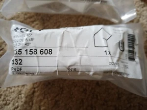 GEORG FISCHER 45° d32 FITTING PVDF CODO estándar SYGEF +GF+ - Imagen 1 de 2