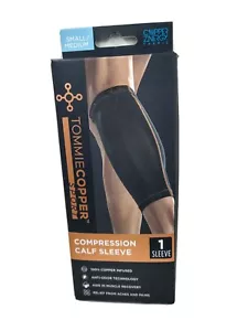 Tommie Copper Sport Compression Calf Sleeve 1 Small/Medium 100% Copper Infused - Picture 1 of 4