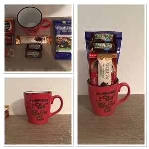 Coffee Lovers Delight "All You Need Love" Coffee Mug Gift - Picture 1 of 7