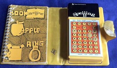 Vintage 1978 Texas Instruments Spelling B Handheld Spelling Game & Book WORKING