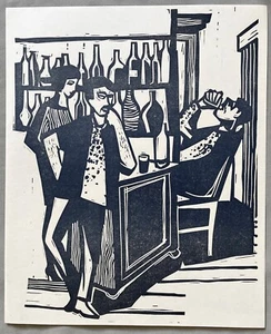Hans Rahn 1905 - 1991 Linolschnitt Motiv: In der Bar, nicht signiert - Bild 1 von 1