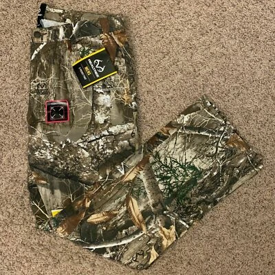 NWT Mens REALTREE EDGE 5 Pocket Pants Comfort Flex Camo Deer Buck Hunting Jeans - Image 1 of 4