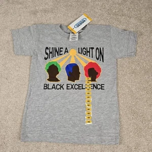 NWT Kids Unisex Grey PROUD BY DESIGN Shine A Light on Black Excellence Size 4-5 - Picture 1 of 4