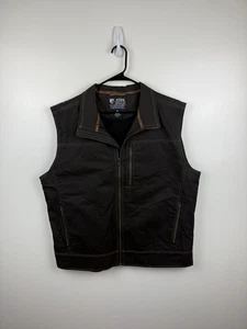 Kuhl Burr Vest Size XXL Canvas Shell Outdoor Utility Patina Dye Espresso - Picture 1 of 5