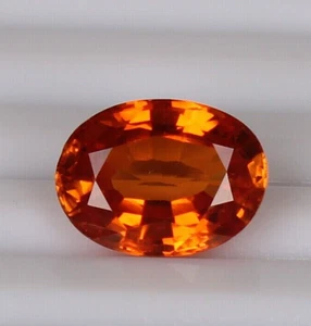 Natural Padparadscha Orange Sapphire 7.85 Ct. Oval Cut Ceylon Loose Gemstone - Picture 1 of 7