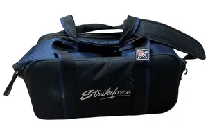 KR Strikeforce Bowling Bag 2 Ball Double Tote blau/schwarz Reißverschluss Schulter-/Handschlaufe - Bild 1 von 8