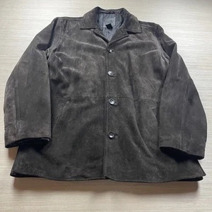 J. Crew Vintage Suede Jacket Barn Coat Leather M Men’s Chore Work 90s Y2K - Picture 1 of 12