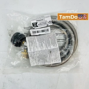 Prolunga Tubo Propano Intrecciato Acciaio Inox QCC1 Tipo1 Griglia Serbatoio Adattatore - Foto 1 di 5