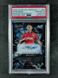2023-24 Topps Crystal Premium UEFA RYAN GIGGS 34/50 Auto Black SP #BIA-RG PSA 10 - Picture 1 of 3
