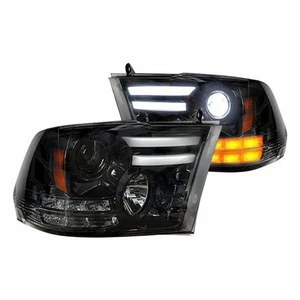 Recon Projector Headlights For Ram 1500 2014 2015 | w/ High Power | LED | Halo - Picture 1 of 4