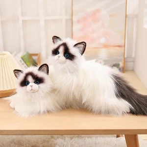 Fluffy Ragdoll Cat Plush Toy Plush Kitty Figures Toy  Children Gift - Picture 1 of 12