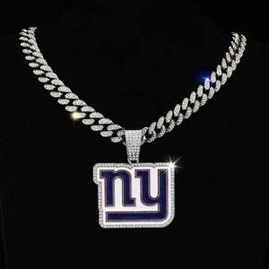 Silver / Gold New York Giants Pendant Necklace - Picture 1 of 4