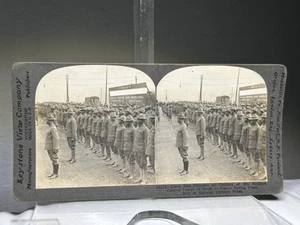 Antike Keystone Stereoview Karte ~ 19118 farbige Armee Truppen auf dem Weg nach Frankreich - Bild 1 von 9
