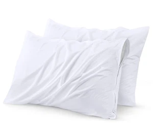 Waterproof Pillow Protectors Zippered Queen Size (2 Pack, White), Zippered Pi... - Bild 1 von 7